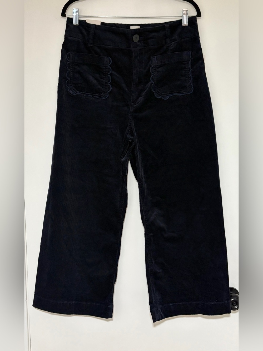 Anthropologie Maeve The Colette Deep Indigo Corduroy Cropped Pants Size 31 NWT